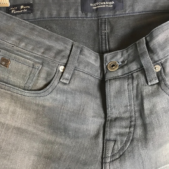 SOLD - Scotch & Soda Charcoal Ralston Regular Slim Fit Denim - Picture 6 of 11